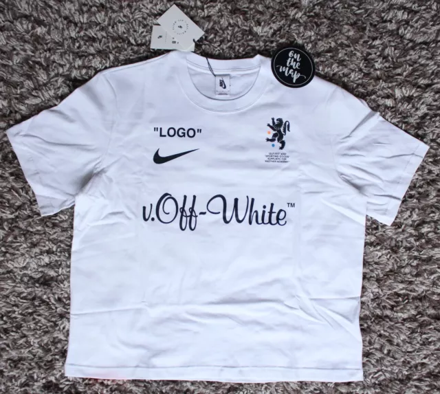 Nike x off on sale white tee logo