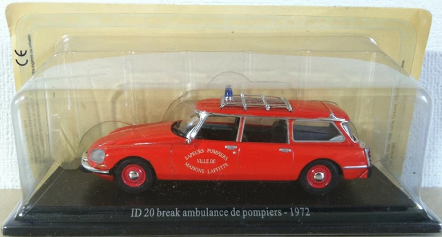 Citroën DS Collection - ID 20 break ambulance de pompiers  - 1972 - 1/43 - Atlas