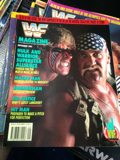 WWF WWE Magazine SEPTEMBER 1991 Hulk Warrior + Merchandise Catalog