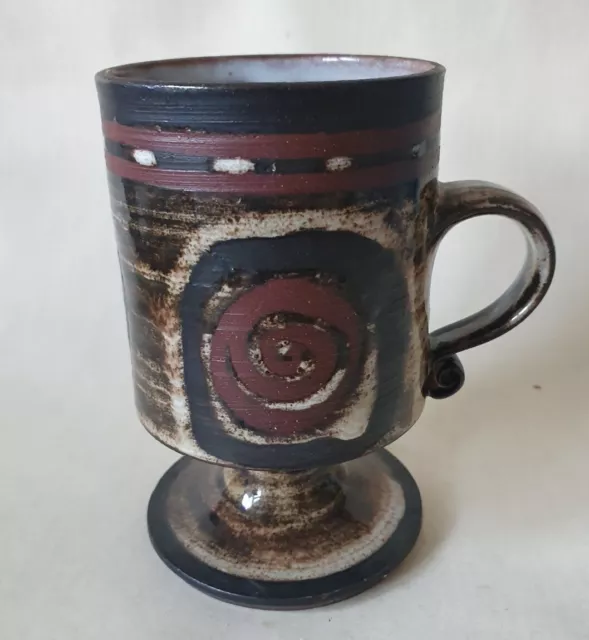vintage Briglin goblet footed studio pottery goblet briglin pottery goblet retro