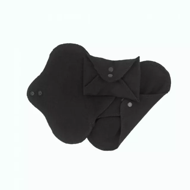 ImseVimse waschbare Flügelbinden 3er-Set Panty Liner Black Bio-Baumwolle