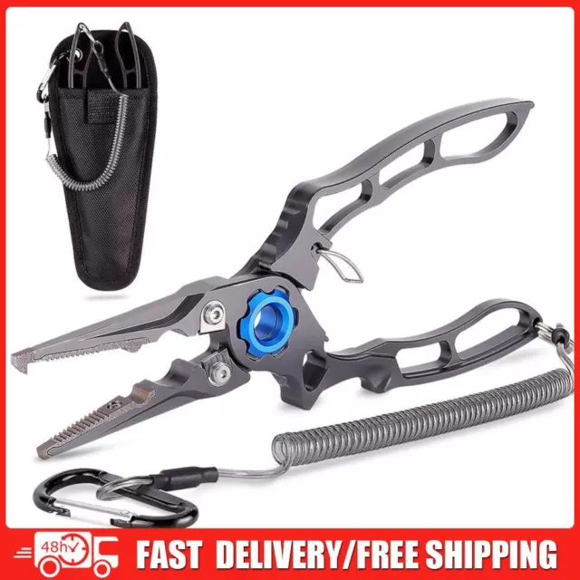 2PCS Outdoor Fishing Pliers Tongs Fish Hook Remover Braid Line Cutter Scissors