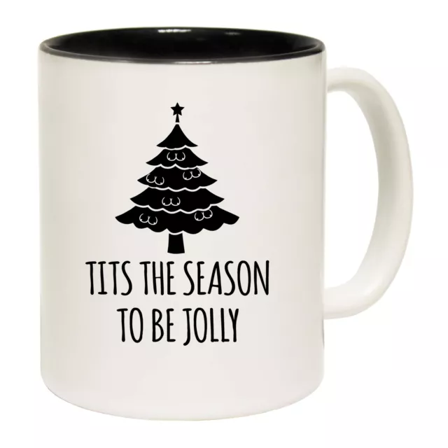 Christmas Tits The Season To Be Jolly Funny Novelty Coffee Mug GIFT BOXED Boxed