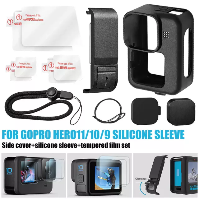 Accessories Kit for GoPro Hero 12 11 10 9 Silicone Protective Case & Lens Cap UK