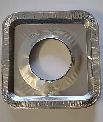 Cubiertas de quemador cuadrado de papel de aluminio de primera calidad - tamaño universal desechable