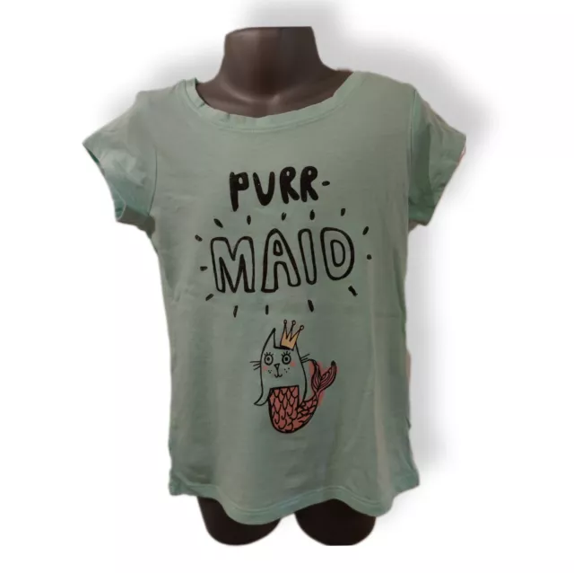 T-shirt lunga blu chiaro per bambina Next età 6 anni camicetta manica corta 3