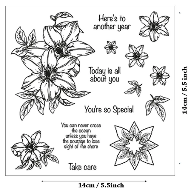 Lily Flower Silicone Clear Stamp Scrapbooking Embossing Card Making Album Craft