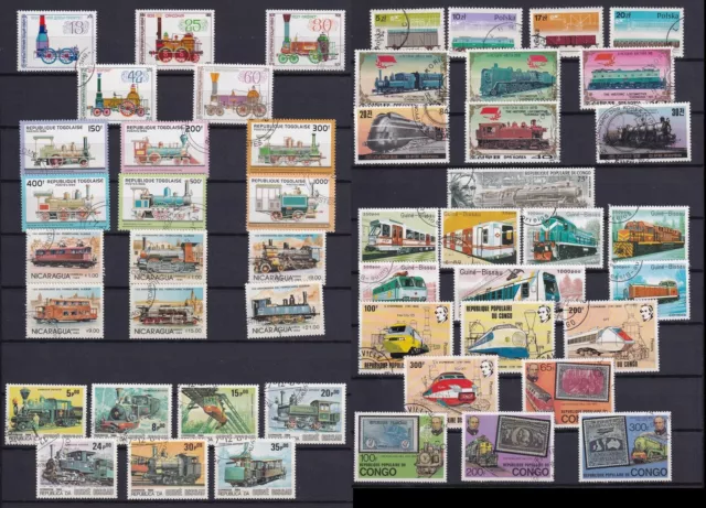 70 verschiedene Blocks + Sätze Eisenbahn Zug train Lok Lot Sammlung Briefmarken