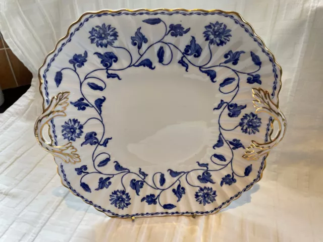 Spode - Colonel  (Blue) - Square shaped Cake Plate or Serving Plate REDUCED