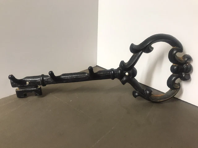 Wall Mounted Cast Iron Key Holder Vintage Key With 3 Hooks