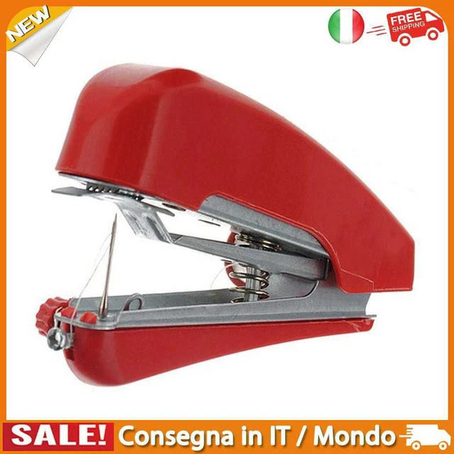 IT Mini Sewing Machines Portable Needlework Mending Handworking Tools (Red)