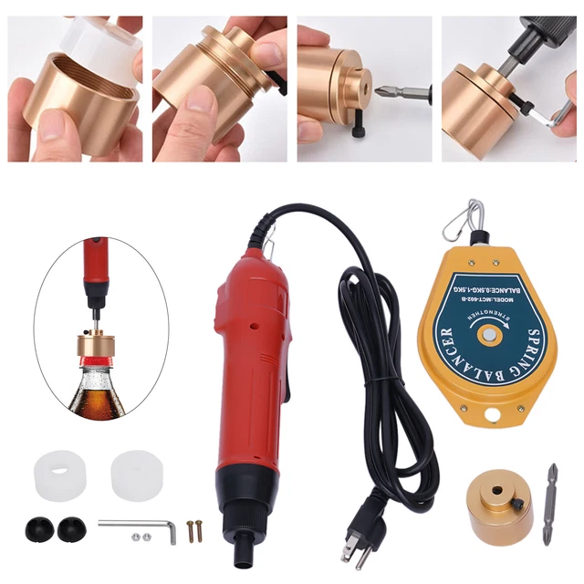 Handheld Electric Bottle Capping Machine Screw Capper Sealing Tool Φ1-30mm 80W