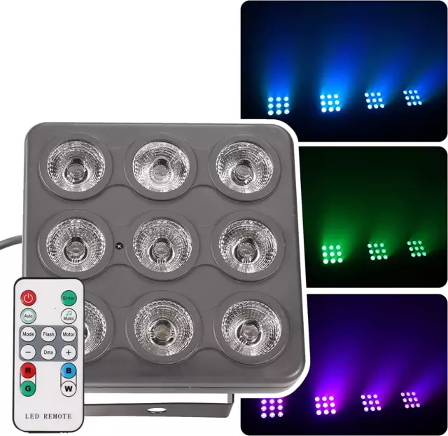 9X4W LED Par Lights RGBW Slim DJ Stage Lights with DMX Control Versatile Uplight