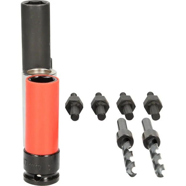 KS Tools Felgenschloss Ausbohr-Satz 16-tlg - Für Radsicherungen Ohne Felgenbeschädigung