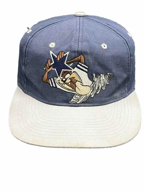 Vintage 1993 Taz Dallas Cowboys Snapback Hat NFL RARE Football 90s Looney Tunes