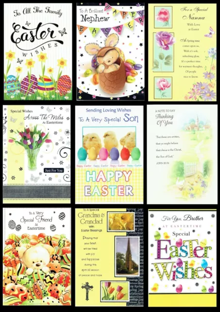 QUALITY EASTER CARD ~ FAMILY AND FRIENDS ~SOMETHING FOR EVERYONE ONLY 99p each