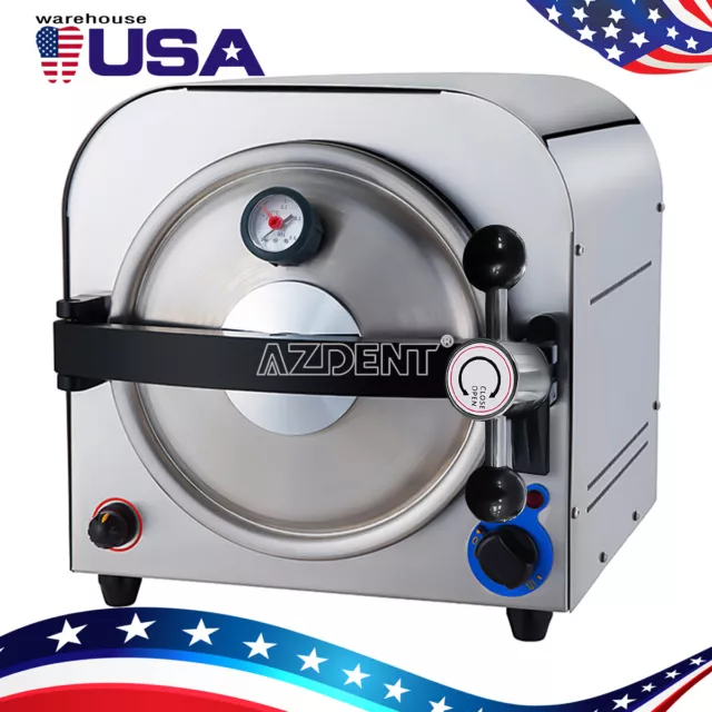 14 L Dental Autoclave Steam Sterilizer Medical Sterilization Lab Equipment 900W