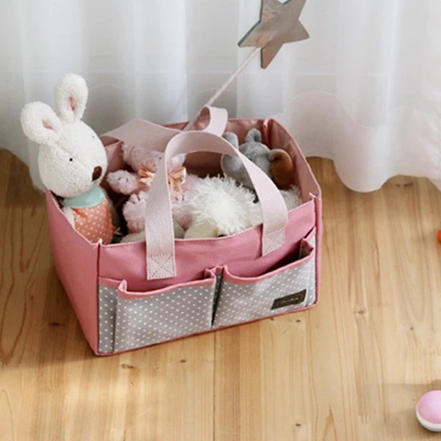 Baby Diaper Caddy Holder Bag Maternity Nursery Organizer Storage (Pink) 9