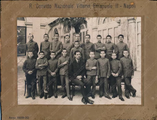 1929 NAPOLI Convitto Nazionale Vittorio Emanuele II Fotografia Attilio Majorana