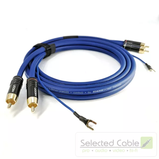 Selected Cable 2m NF- Phonokabel OFC 0,35mm² Sinus mit Erdung SC81-K3-0200