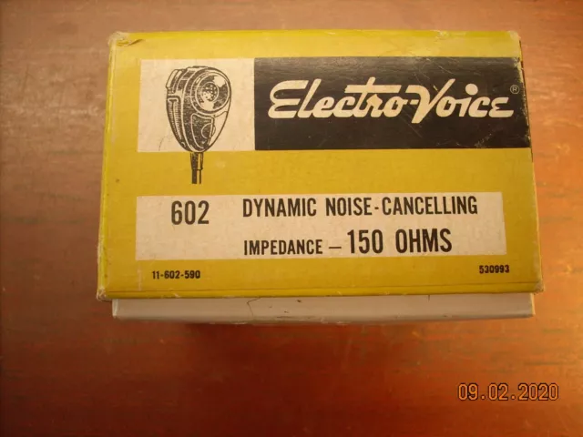 NOS Vintage Electro-Voice 602 Dynamic Microphone noise cancelling