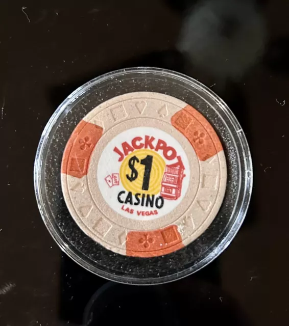 Jackpot Las Vegas $1 Casino Chip Obsolete OBS Old 1971 Mint Condition