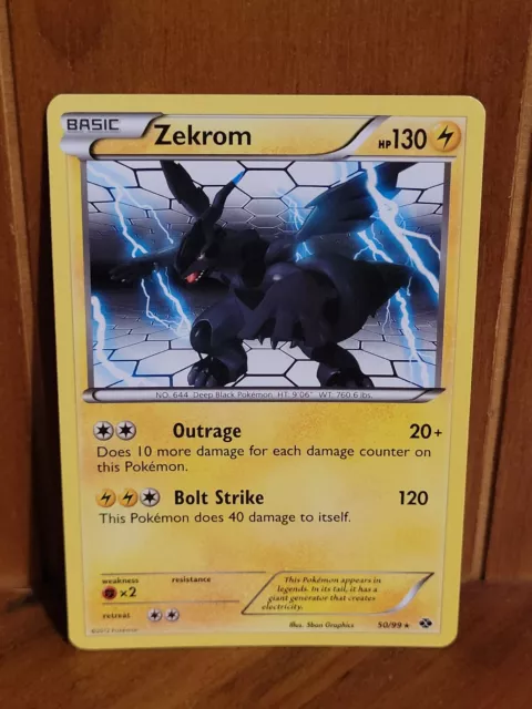 Pokémon TCG Zekrom EX Next Destinies 51/99 ULTRA RARE heavily damaged