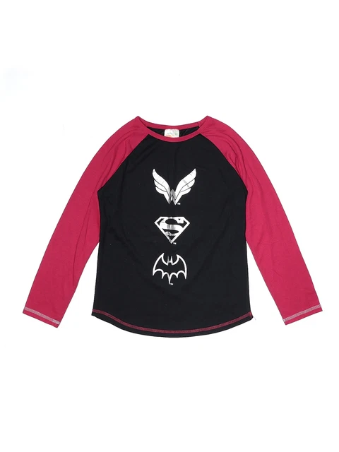 DC Super Hero Girls Girls Red Long Sleeve T-Shirt L Youth