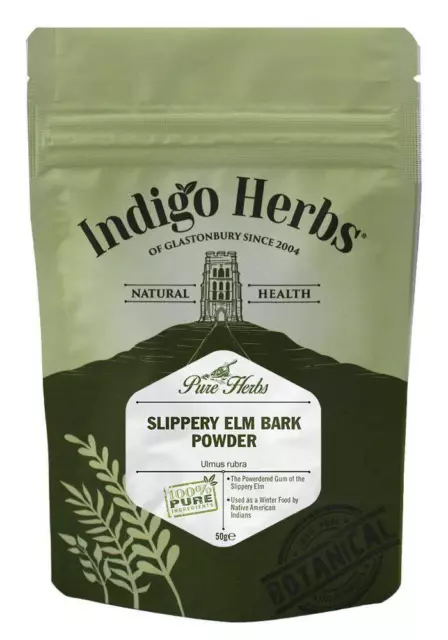 Slippery Elm Bark Powder - 50g & 100g & 250g - Indigo Herbs