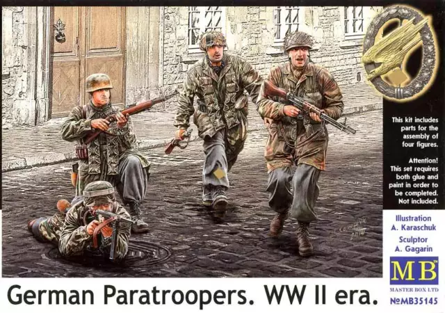 Masterbox German Paratroopers Deutsche Fallschirmjäger Einsatz 1:35 Modell kit