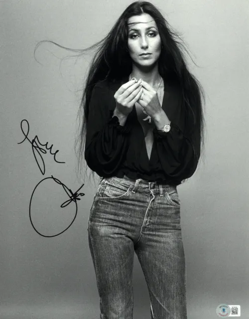 Living Legend Cher Signed Autograph 11x14 Photo BAS Beckett