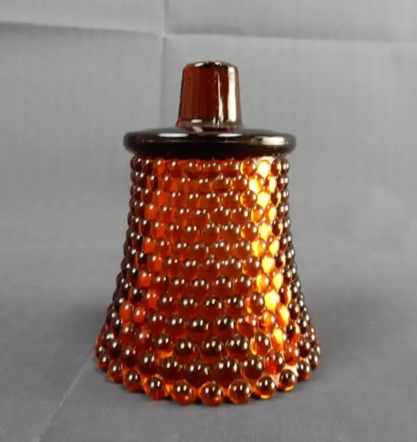 AmberColor Glass, Hobnail Textured Votive Candle Holder. Tealight Cup