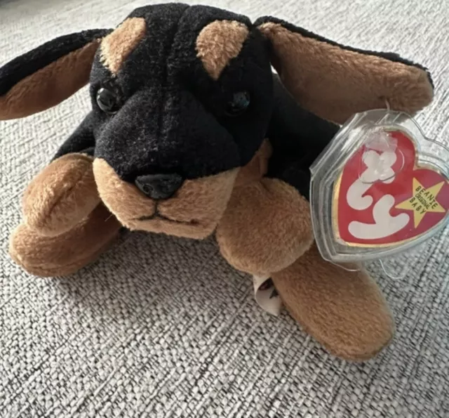 Ty Beanie Babies Doby The Doberman Pinscher New With Tags And Plastic Protector