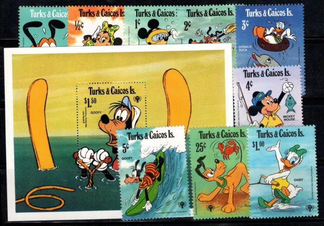 Turks and Caicos 1979 Mi. Bl. 19, 464 SS 100 % montado sin montar o nunca montado para niños, Disney