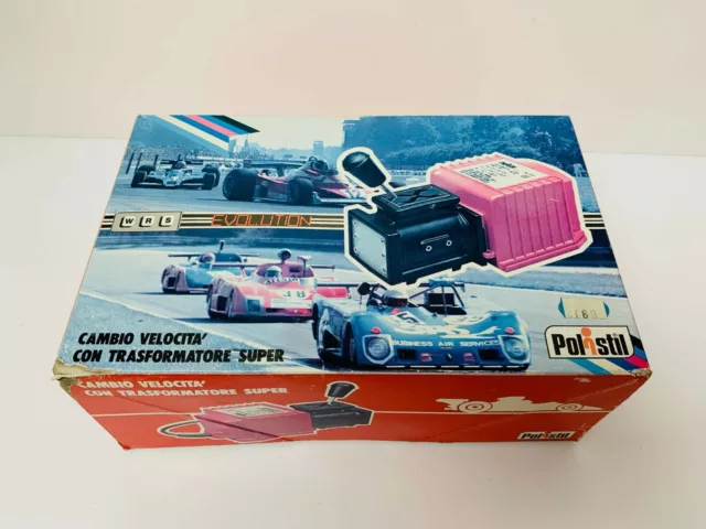 Vintage Scalextric Slot Car Super Gearbox With Transformer Polistil 1970s