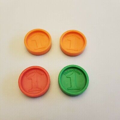 Fisher Price Replacement Coins Lot of 4 Pennies or Dollars 1.5" across