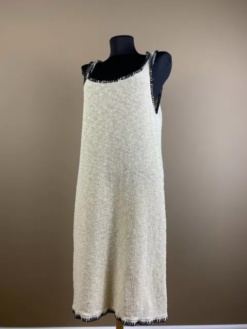 Love Moschino Womens Dress Knit Sleeveless Pullover Beige Size 8