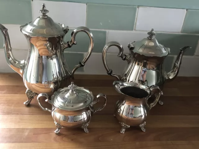 Vintage Pilgram 4 Piece Silver Tea/Coffee Collection Set