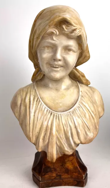 Freidrich Goldscheider Buste Jeune Fille En Terre Cuite Xixe