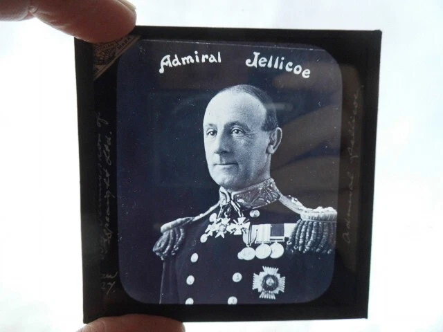 Glass Magic Lantern Slide ADMIRAL JELLICOE WORLD WAR 1 PHOTO WW1 NAVY ADMIRAL(5)