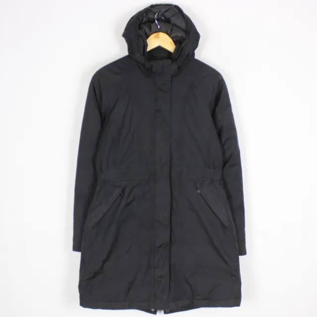 The North Face Mujer Parka Talla M Capucha Ganso Abajo Relleno Negro s9915