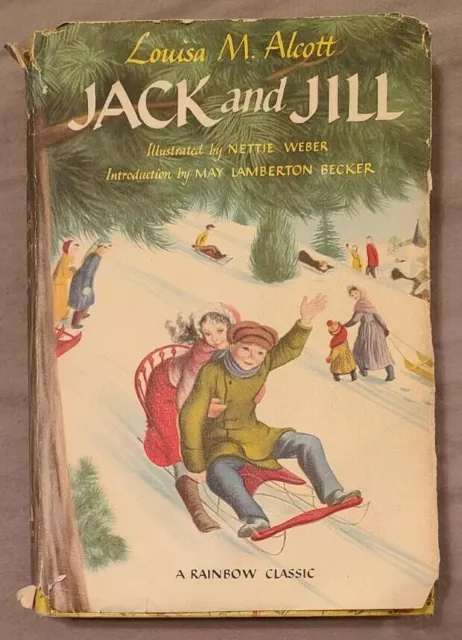 Vintage Illustrated Book - Jack and Jill by Louisa May Alcott - 1948