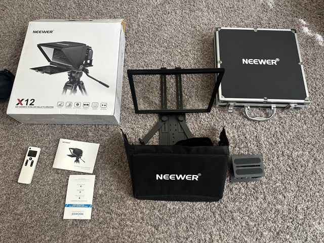 NEEWER Teleprompter X12 with RT-110 Remote for Tablet,Smartphone,Camera