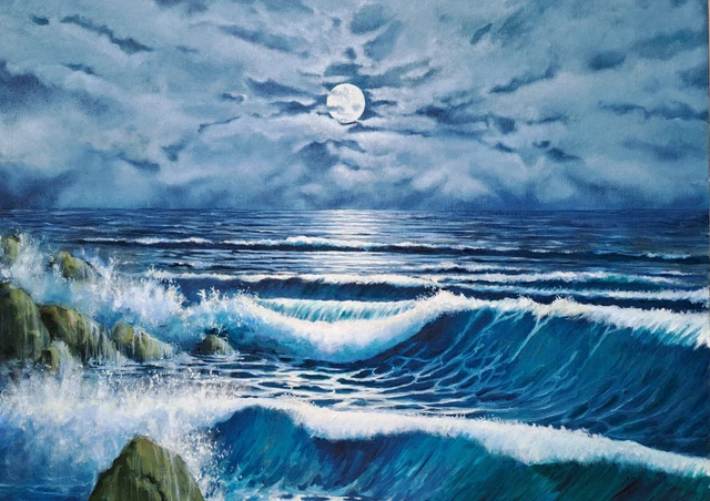 Marina di Giuseppe Aldi olio su tela 50x70