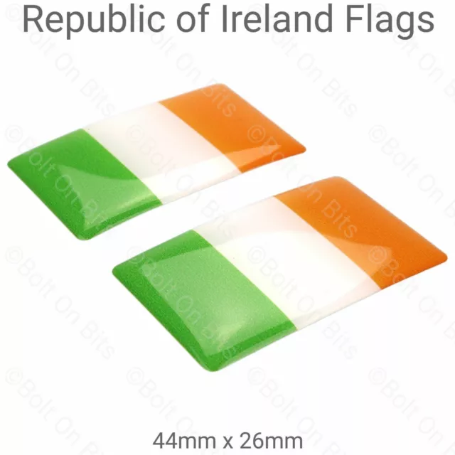 2 Republic Ireland Badges Irish Tricolour bratach na hÉireann trídhathach na hÉ