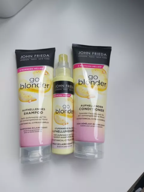 John Frieda go blonder Shampoo, Conditioner,  Spray NEU