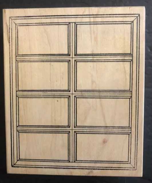 Northwoods Rubber Stamp Grid Frames Background Squares Double Lined Blocks