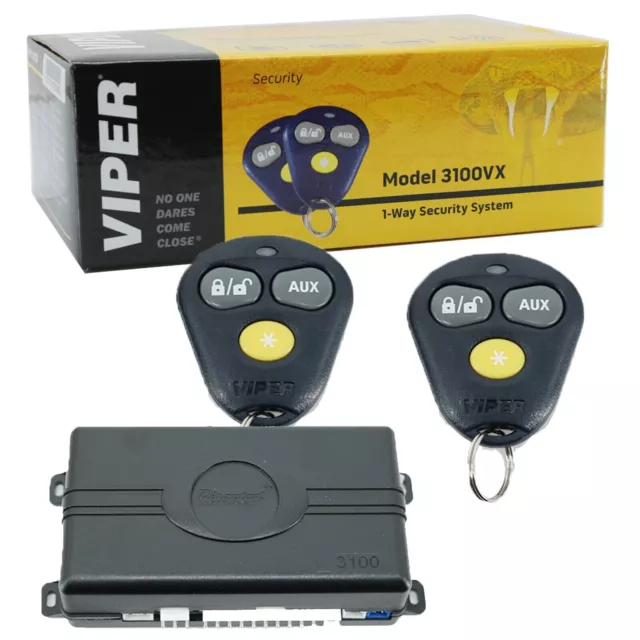 Viper 3100VX 1-Way Vehicle Security System Keyless Entry Car Alarm w/ 2 Remotes 2