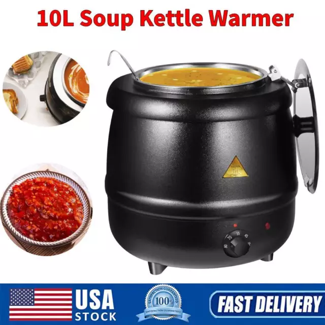 Commercial Soup Kettle 400W 10L Electric Countertop Food Warmer Catering Buffet
