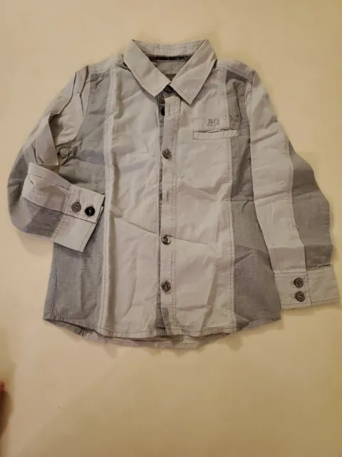 Grey Tuxedo Shirt 3T Jean Bourget Toddler Boys Cotton Tweed Perfect